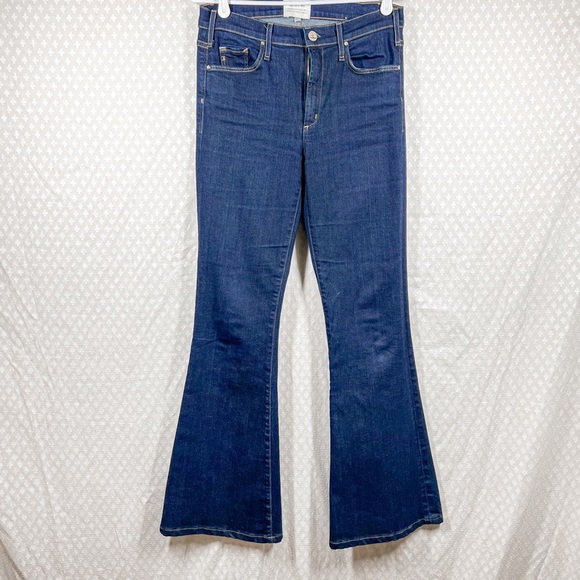 McGuire Dark Wash High Rise Flare Jeans - Picture 2 of 7